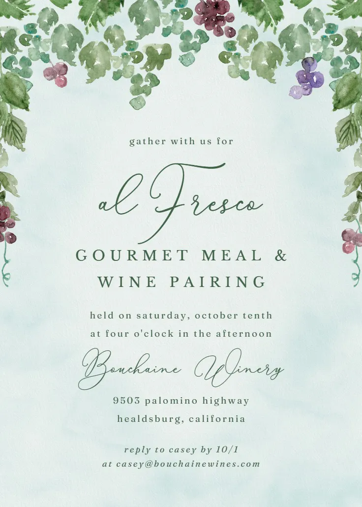 Fresh air - party invitation